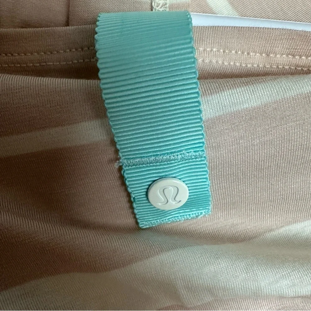 Lululemon Vinyasa Scarf One Size Pima Cotton Striped light pink & cream